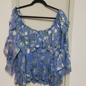 Alice and Olivia size L floral top